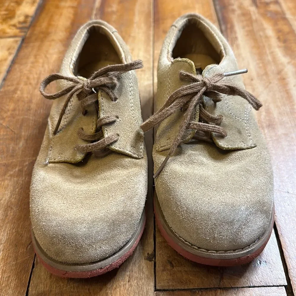 Sperry Topsider Tevin Boys Size 1 tan dress shoes Easter shoes
